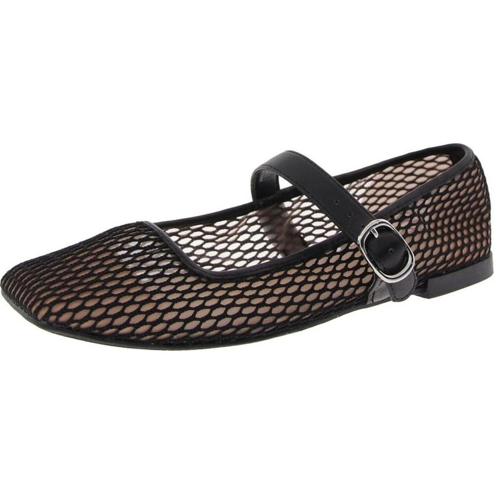 INC International Concepts Black Mesh Mary Jane Flats